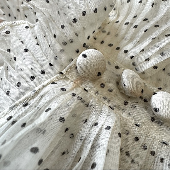 Vintage Betsey Johnson Polka Dot Henley Ruffle Dress - Picture 13 of 16